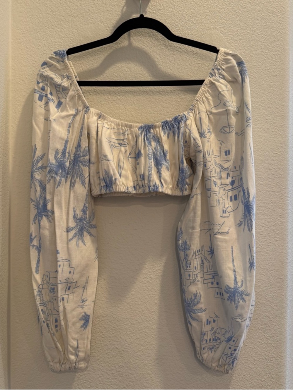 SABO Blue/White Jhazelle Santorini Crop Top + Maxi Skirt Set Woman Size 2 - Picture 4 of 7